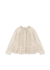 Konges Sløjd Cabby Frill Cardigan - Offwhite Melange