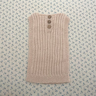 Håndstrikket beige vest - Merino uld, 12 mdr