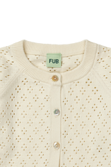 FUB Baby Pointelle Cardigan - Ecru