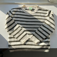 FUB sweater med grønne striber, uld str. 4 år