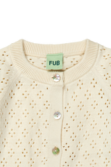 FUB Baby Pointelle Cardigan - Ecru