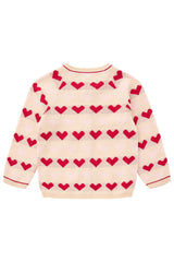 Copenhagen Colors Knitted Heart Cardigan - Berry