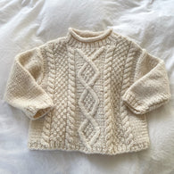 Håndstrikket tyk sweater, uld str. 3 år