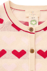 Copenhagen Colors Knitted Heart Cardigan - Berry