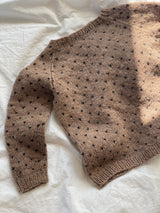Håndstrikket sweater med hjerter, uld str. 2 år