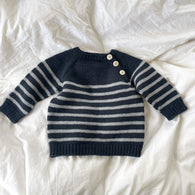 Håndstrikket Seaside sweater, Merino str. 1 år