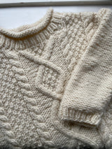 Håndstrikket tyk sweater, uld str. 3 år