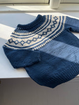 Håndstrikket sweater - Merino str. 1-2 år