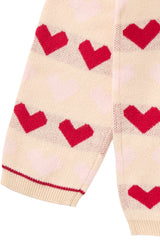 Copenhagen Colors Knitted Heart Cardigan - Berry