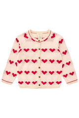 Copenhagen Colors Knitted Heart Cardigan - Berry