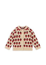 Konges Sløjd Holiday Belou Knit Collar Cardigan - Strawberry