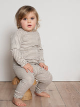 Serendipity baby leggings, Taupe/Offwhite