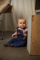 Copenhagen Colors Organic Baby Overalls - Dark Indigo Blue Washed